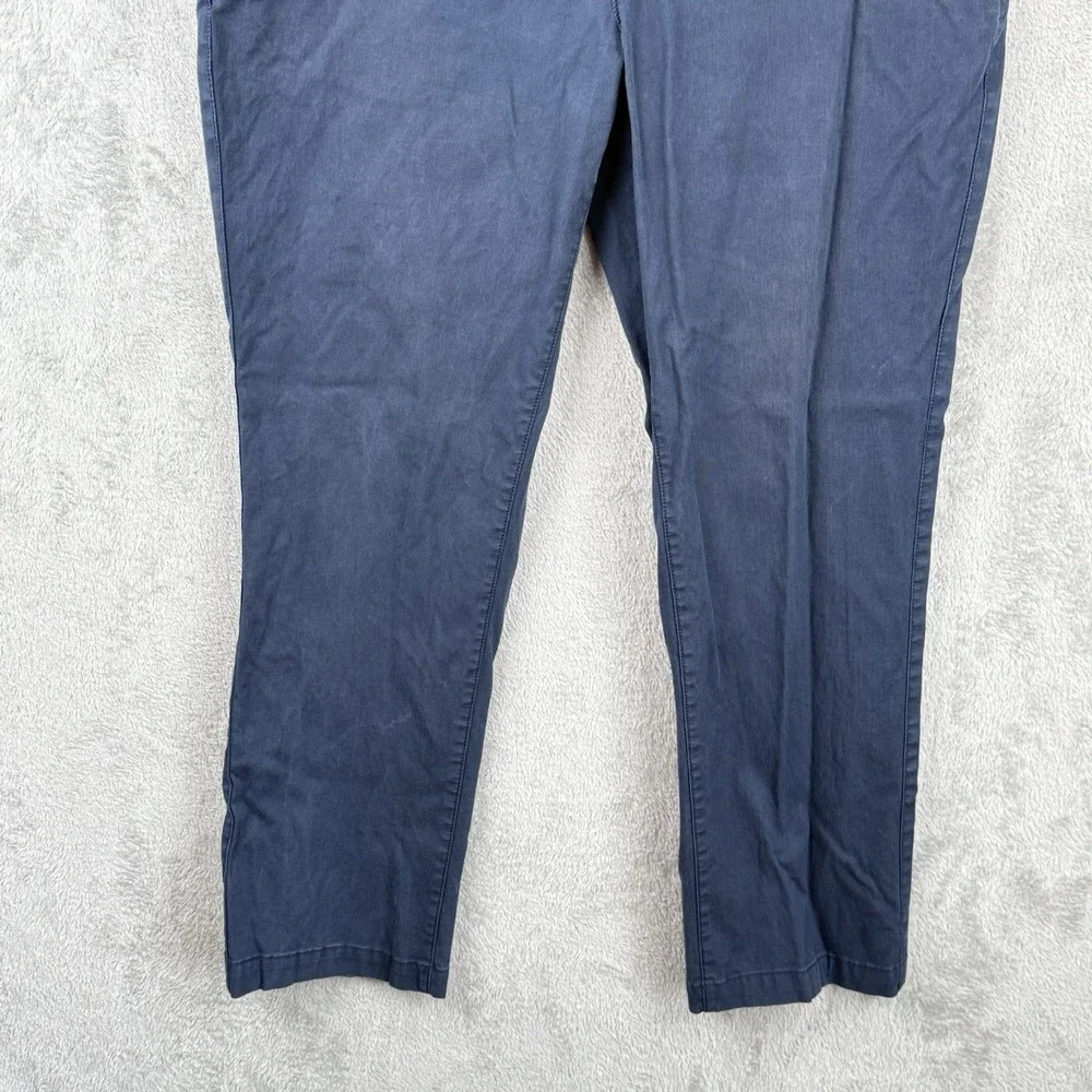 Banana Republic Aiden Pants Mens 34x30 Navy‎ Blue Chino Flat Front Cotton Office